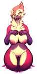  2017 amber(aviadelete) anthro aviadelete avian beak bedroom_eyes big_breasts breasts feathers female half-closed_eyes huge_breasts inverted_nips nipples nude open_mouth pussy seductive solo thick_thighs tongue voluptuous wide_hips 