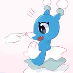  blue_body boop brionne cute dailybrionne duo fangs female feral mammal marine nintendo pinniped pok&eacute;mon simple_background solo_focus surprise video_games white_background 