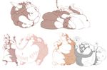 anthro canine clothed clothing collar dragon feline female group hybrid leash male mammal morbidly_obese multiple_images nude obese opblaaskrokodil open_mouth overweight pig porcine rat rodent standing tiger 