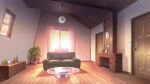  coffee_table couch curtains door drawer evening fireplace game_asset hanging_light indoors karakara_(game) katou_taira no_humans official_art plant potted_plant self-datamine table window wooden_ceiling 