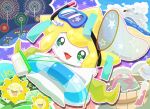  aerial_fireworks beach berry_(pokemon) blacephalon blue_sky bucket bug_cage butterfly_net chimecho cloud dated fireworks goggles goggles_on_head green_eyes hand_net highres innertube jirachi ocean open_mouth pokemon pokemon_(creature) pokemon_focus runachikku sky snorkel snorkel_mask star_(symbol) sunflora swim_ring tree twitter_username water watmel_berry wingull wooden_bucket 
