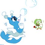  ambiguous_gender brionne bubble cute dailybrionne dartrix duo fangs female feral flower happy mammal marine nintendo pinniped plant pok&eacute;mon rose simple_background sitting smile standing video_games white_background 