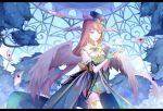  1girl alternate_color animal_on_head arch_bishop_(ragnarok_online) bird bird_on_head bow breasts brown_hair chinese_commentary cleavage cleavage_cutout closed_eyes closed_mouth clothing_cutout commentary_request cowboy_shot cross dress envelope feathered_wings frilled_thighhighs frills green_dress green_hat hat hat_bow head_wings holding holding_envelope huahafafa juliet_sleeves letter letterboxed long_hair long_sleeves medium_breasts on_head puffy_sleeves ragnarok_online red_bow smile solo thighhighs tree two-tone_dress very_long_hair white_dress white_thighhighs white_wings wide_sleeves wings 
