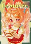  1girl absurdres alternate_costume alternate_hairstyle animal_ear_fluff animal_ears blush bright_pupils cake candle carrot commentary cowboy_shot day dress fire food furry furry_female hair_ornament highres holding holding_cake holding_food long_hair looking_at_viewer open_mouth outdoors pink_fur pink_hair rabbit_ears rabbit_girl red_dress red_eyes short_eyebrows smile solo thick_eyebrows twintails two-tone_dress untranslatable_commentary v white_dress white_pupils yamisroot zenless_zone_zero zhao_(zenless_zone_zero) 