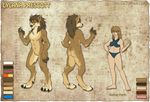  anthro canine clothed clothing featureless_crotch female fur hair howlite human looking_at_viewer male mammal model_sheet nude standing 