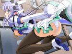  1girl 2000s_(style) amagi_nanaha arms_behind_back ass bdsm black_pantyhose blue_eyes blue_hair blush bondage bound breasts breasts_out cable censored clothes_lift clothes_pull clothing_aside cum cum_in_mouth day dress elbow_gloves female_ejaculation frills game_asset gloves headphones invisible long_hair magical_girl mahou_senshi_(series) mahou_senshi_symphonic_knights medium_breasts mosaic_censoring nipple_clamps nipples non-web_source official_art open_clothes open_mouth outdoors panties panties_aside pantyhose pantyhose_pull profile puffy_short_sleeves puffy_sleeves purple_hair pussy_juice restrained saitou_natsuki saliva self-datamine shoes short_sleeves solo sweat symphonic_sugar tears underwear variant_set visual_novel_cg white_gloves white_panties wide-eyed window 