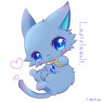 &lt;3 blue_eyes blue_fur blush bracelet cat cute feline female fur jewelpet jewelry lapis_(jewelpet) long_tail looking_at_viewer mammal necklace sanrio simple_background smile solo white_background ふゆぐみ 