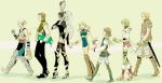  3girls 4boys animal_ears armor ashelia_b'nargin_dalmasca balthier basch_fon_ronsenburg bike_shorts blonde_hair braid brown_hair cape carrying commentary_request everyone final_fantasy final_fantasy_xii fingernails fran_(ff12) grey_hair high_heels hiruppi larsa_ferrinas_solidor lineup long_fingernails long_toenails miniskirt moogle multiple_boys multiple_girls nono_(final_fantasy) penelo pointing ponytail rabbit_ears sack scar sheath shoes short_hair skirt sword thighhighs toenails twin_braids vaan_(ff12) vest viera walking walking_in_line weapon white_hair zettai_ryouiki 