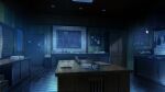  bowl bulletin_board cabinet ceiling_light counter cutting_board frying_pan game_asset indoors karakara_(game) katou_taira kitchen kitchen_hood kitchen_knife knife moon night no_humans official_art plate self-datamine sink sunlight table wallpaper_(object) window wooden_ceiling wooden_table 