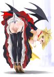 1girl anal artist_request ass breasts dildo disgaea dress garter_belt gasketsu large_breasts looking_back nipples no_panties pixiv_manga_sample pointy_ears pussy resized rozalin uncensored wings 