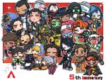 &gt;_&lt; 6+boys 6+girls =_= ^_^ android animification anniversary apex_legends arm_strap armor ash_(titanfall_2) assault_visor aviator_cap ballistic_(apex_legends) bangalore_(apex_legends) beard black_bodysuit black_gloves black_hair black_jacket black_sclera bloodhound_(apex_legends) blue_gloves blue_hair blue_hat blue_jacket bodysuit braid breastplate bright_pupils brown_hair brown_jacket brown_pants brown_shirt cable carrying catalyst_(apex_legends) caustic_(apex_legends) chibi chinese_commentary closed_eyes colored_sclera conduit_(apex_legends) crossed_arms crypto_(apex_legends) dark-skinned_female dark-skinned_male dark_skin double_bun everyone eyebrow_cut facial_hair facial_mark forehead_mark fur-trimmed_jacket fur_trim fuse_(apex_legends) gas_mask gibraltar_(apex_legends) gloves goggles goggles_on_head goggles_on_headwear green_gloves green_vest grey_gloves grey_hair hair_behind_ear hair_bun hair_slicked_back hands_on_own_face hazmat_suit head_tilt helmet highres hood hood_down hood_up hooded_jacket horizon_(apex_legends) humanoid_robot jacket jumpsuit lap_pillow li_nicole lifeline_(apex_legends) loba_(apex_legends) mad_maggie_(apex_legends) mask mirage_(apex_legends) mouth_mask multicolored_hair multiple_boys multiple_girls mustache nessie_(respawn) newcastle_(apex_legends) octane_(apex_legends) old old_man one-eyed open_mouth orange_bodysuit orange_eyes orange_jacket orange_jumpsuit pants pathfinder_(apex_legends) pointing princess_carry purple_lips rampart_(apex_legends) rebreather red_eyes red_hair revenant_(apex_legends) robot scar scar_on_cheek scar_on_face seer_(apex_legends) shirt shoes side_ponytail simulacrum_(titanfall) single_glove single_hair_bun smile smirk sneakers soul_patch sparkle stepped_on streaked_hair sweatdrop twin_braids two-tone_hair undercut v-shaped_eyebrows valkyrie_(apex_legends) vantage_(apex_legends) vest wattson_(apex_legends) white_bodysuit white_jacket white_pupils wraith_(apex_legends) yellow_footwear yellow_gloves 
