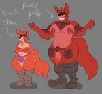  2024 animal_humanoid anthro anthro_focus arm_hair blush body_hair bulge canid canid_humanoid canine canine_humanoid canis chest_hair clothed clothing comparing comparison detailed_bulge digital_drawing_(artwork) digital_media_(artwork) duo eye_patch eyewear fangs five_nights_at_freddy&#039;s fox fox_humanoid foxy_(fnaf) fur furry furry_only furry_tail genital_outline genitals hairy hairy_legs hairy_male half-erect humanoid humanoid_genitalia humanoid_penis larger_male male male/male male_anthro male_focus mammal mammal_humanoid mostly_nude navel nipples nude nude_male partially_clothed partially_clothed_male penis penis_outline ramsacked scottgames sharp_teeth size_difference smile smiley_face solo tail teeth text thick_thighs thighs underwear underwear_only 