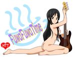  akiyama_mio ass bass_guitar black_eyes black_hair breasts fuwafuwa_time instrument k-on! legs long_hair medium_breasts nude rm_(rm32) solo 