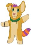  2015 aliasing alpha_channel ambiguous_gender anthro bird_dog brown_body brown_fur canid canine canis chibi collar collar_only collar_tag digital_drawing_(artwork) digital_media_(artwork) domestic_dog eyebrows featureless_crotch flat_colors full-length_portrait fur golden_retriever green_collar green_eyes handpaw head_tuft herding_dog hindpaw hunting_dog low_res mammal markings mixed_breed nude one_ear_up pastoral_dog paws pbj_(sammichpup) pink_nose plantigrade portrait retriever ring_(marking) ringed_tail sebdoggo simple_background smile solo standing striped_markings striped_tail stripes tail tail_markings transparent_background tuft welsh_corgi 