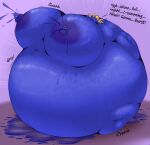 anthro berry_juice big_breasts big_nipples blueberry_juice bodily_fluids breasts cessily_(lotorloon) dialogue female food fruit hi_res huge_breasts huge_nipples hyper hyper_breasts inflation juice juice_(beverage) lactating lotorloon mammal nipples nude plant procyonid raccoon simple_background solo