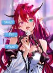  1girl absurdres asymmetrical_wings blue_eyes commentary crystal_wings dialogue_options double_halo earrings guyrys halo heterochromia highres hololive hololive_english horns irys_(hololive) irys_(irys_2.0)_(hololive) jewelry long_hair long_pointy_ears looking_at_viewer mismatched_wings momi_chan multicolored_hair open_mouth options pointy_ears purple_eyes purple_hair red_hair solo star-shaped_pupils star_(symbol) star_halo stick_figure streaked_hair symbol-shaped_pupils tongue tongue_out virtual_youtuber wings 