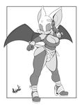  2017 absurd_res anthro argento bat breasts cleavage clothed clothing female footwear greyscale hi_res high_heels mammal membranous_wings monochrome rouge_the_bat shoes simple_background solo sonic_(series) white_background wings 