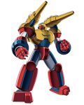  70s_robot_anime_geppy-x absurdres cannon full_body geppy-x-3 geppy-xx_tornado green_eyes highres legs_apart mecha mecha_focus no_humans official_art robot shoulder_cannon solo standing super_robot third-party_source transparent_background turning_head yamato_akira 