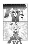  1girl absurdres animal_ears arknights arknights:_endfield arms_up breasts cat_ears cat_girl commentary_request cosplay greyscale highres in-franchise_crossover kal'tsit_(arknights) kantaro liino_(arknights) liino_(arknights)_(cosplay) long_sleeves medium_breasts monochrome solo thighhighs zettai_ryouiki 