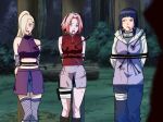  3girls arrow_(projectile) arrow_in_body arrow_through_heart artist_request blood blood_from_mouth blood_on_clothes bound corpse death execution haruno_sakura hood hoodie hyuuga_hinata multiple_girls naruto_(series) naruto_shippuuden pink_skirt purple_hoodie purple_shirt purple_skirt red_shirt ryona shirt skirt source_request tied_up_(nonsexual) yamanaka_ino 