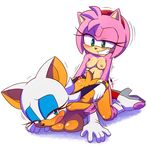  2017 all_fours amy_rose bat big_breasts blush breasts clothing dildo doggystyle domination female female/female female_domination footwear from_behind_position gloves hecticarts hedgehog mammal nude orgasm pussy rouge_the_bat sex sex_toy sexual_frustration sonic_(series) strapon submissive vaginal video_games wings 