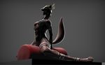  3d_(artwork) 3dmodel boobart breasts canine digital_media_(artwork) female fox mammal sculpt solo zbrush 