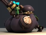  2017 3d_(artwork) anthroanim areola bastion_(overwatch) big_breasts big_butt breasts butt crossgender digital_media_(artwork) erect_nipples huge_butt machine nipples not_furry overwatch ranged_weapon robot solo video_games weapon wide_hips 