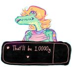  &lt;3 alligator blonde_hair blush bratty_(undertale) censored crocodilian english_text female flashing hair reptile scalie text undertale unknown_artist video_games 