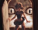  anthro cat clothed clothing feline female mammal mouse rodent scared standing stare 