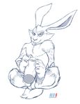  anthro armor balls bracers buckteeth bunnymund circumcised disembodied_penis duo easter erection foot_fetish foot_wraps footjob holidays humanoid_penis lagomorph looking_at_viewer male male/male mammal monochrome naughty_face nude penis rabbit reclining red-9 rise_of_the_guardians shaded signature solo solo_focus teeth wraps 
