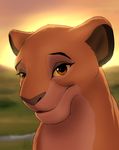  2017 brown_eyes day detailed_background disney eyelashes feline female feral headshot lion mammal mykegreywolf outside sarabi smile solo the_lion_king 