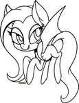  2014 alpha_channel bat_pony feral flutterbat_(mlp) fluttershy_(mlp) friendship_is_magic hair long_hair looking_at_viewer my_little_pony simple_background smile soulkillur transparent_background 