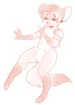  anthro canine fur ittybittyshark male mammal nipples nude open_mouth simple_background sketch solo teats white_background 