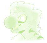  ambiguous_gender anthro dinosaur hair ittybittyshark open_mouth smile solo teeth tongue 