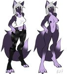  anthro breasts canine clothed clothing female looking_at_viewer mammal nipples nude pussy rt001 smile solo standing wide_hips 