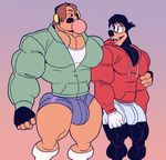  anthro bulge canine chad_(a_goofy_movie) disney dog duo goof_troop male male/male mammal max_goof muscular sarah-borrows 
