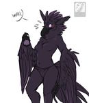  anthro avian banished_(artist) beak bird blush breasts corvid english_text featureless_breasts female nude potion raven sketch slightly_chubby solo standing text 