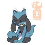  2017 cubow digital_media_(artwork) erection fan_character luca_(character) male masturbation nintendo open_mouth penis pok&eacute;mon riolu simple_background solo video_games white_background 