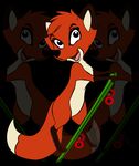  black_background canine cute fox fur jungledyret_hugo junglepony mammal open_mouth red_fur reflection rita_(jungledyret) simple_background skateboard standing wheels 