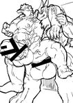  abs anal anal_penetration anthro balls biceps big_balls black_and_white censored duo erect_nipples fur glans hatake huge_balls hyper hyper_penis male male/male mammal monochrome nipples nude pecs penetration penis quads size_difference sketch smile smug toes triceps 