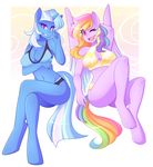  2017 anthro armpits duo equine female friendship_is_magic looking_at_viewer mammal my_little_pony pinkie_pie_(mlp) rainbow_dash_(mlp) senseidezzy trixie_(mlp) twilight_sparkle_(mlp) 