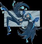  abs bayonetta bayonetta_(character) bayonetta_(character)_(cosplay) bayonetta_2 bodysuit breasts center_opening cleavage_cutout cosplay denimecho gun izumi_(pokemon) long_hair pokemon pokemon_(game) pokemon_oras solo weapon 