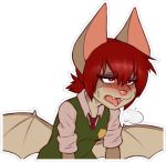  2018 antiroo bat batty clothing female mammal open_mouth school_uniform solo sticker telegram uniform 