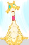  anthro areola big_breasts breasts digital_media_(artwork) female fionthebunny fur giraffe mammal multicolored_fur navel nipples nude overweight solo 