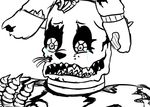  2015 animatronic anthro black_and_white crying exposed_endoskeleton five_nights_at_freddy&#039;s five_nights_at_freddy&#039;s_4 inkyfrog lagomorph machine male mammal monochrome nightmare_bonnie_(fnaf) rabbit robot sad sharp_teeth simple_background solo tears teeth video_games white_background 