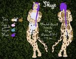  anthro braided_hair cherry clouded_leopard feline female food fruit hair mammal mammlas model_sheet nude yenza 