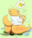  2017 absurd_res alphys anthro areola big_breasts big_butt blush bottomless breasts butt clothed clothing digitaldomain123 duo erect_nipples facesitting female hi_res huge_breasts huge_butt lizard male nipples reptile scalie undertale video_games 