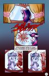  comic crossed crossed_equestria deyogee equine friendship_is_magic gore hair horn horse jiterbug_jive mammal my_little_pony pony purple_hair shocked text twilight_sparkle_(mlp) unicorn 