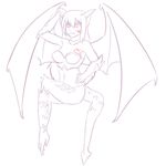  alma_elma animal_humanoid armpits big_wings breasts clothed clothing crossed_legs dragon dragon_humanoid facial_markings female hair hand_on_hip humanoid hybrid line_art long_hair long_haud markings monster_girl monster_girl_(genre) monster_girl_quest navel open_mouth partially_clothed race_swap raised_arm red_eyes scales simple_background sketch skimpu solo spade_tail tattoo thundragon video_games white_background wings 