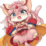  blue_eyes cat cat_busters character_request furry long_hair no_panties pink_hair powaito 